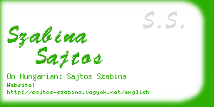 szabina sajtos business card